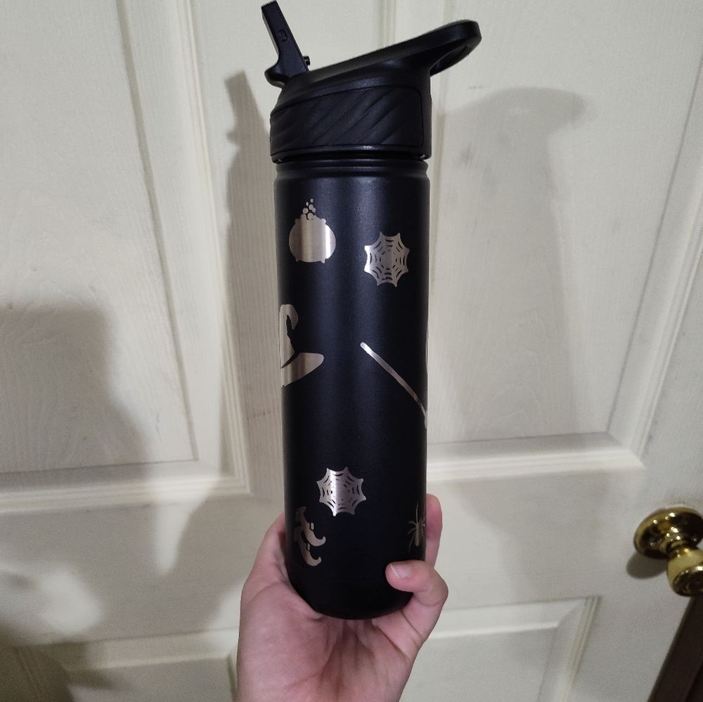 Halloween Themed Stainless Steel Water Bottle Homemade